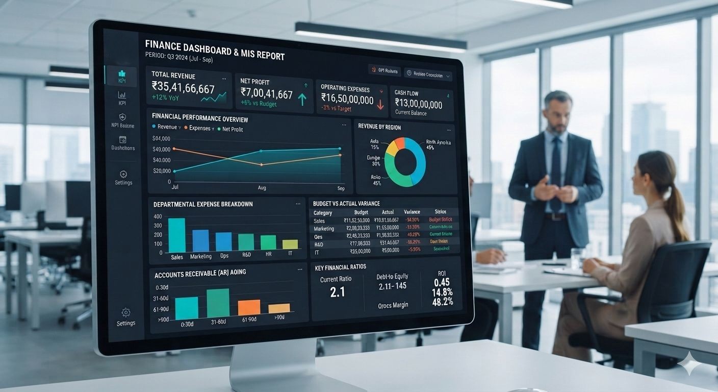 Finance dashboard and reporting